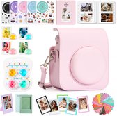 YONO Accessoires Set XL geschikt voor Fujifilm Instax Mini 12 - Case - Hoesje - Fotoalbum - Roze