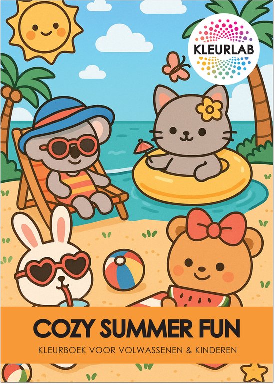 kleurlab-cozy-summer-fun-kleurboek-voor-volwassenen-kinderen