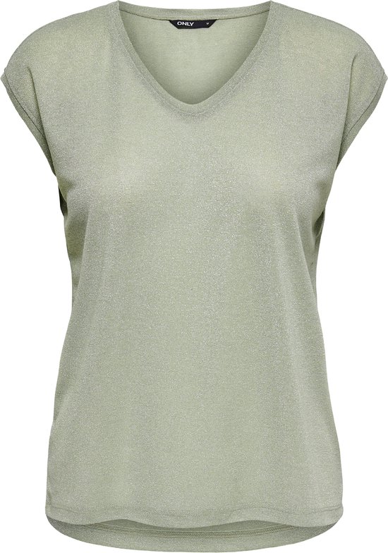 Chemise ample à col en V argentée Only pour femme - Taille M