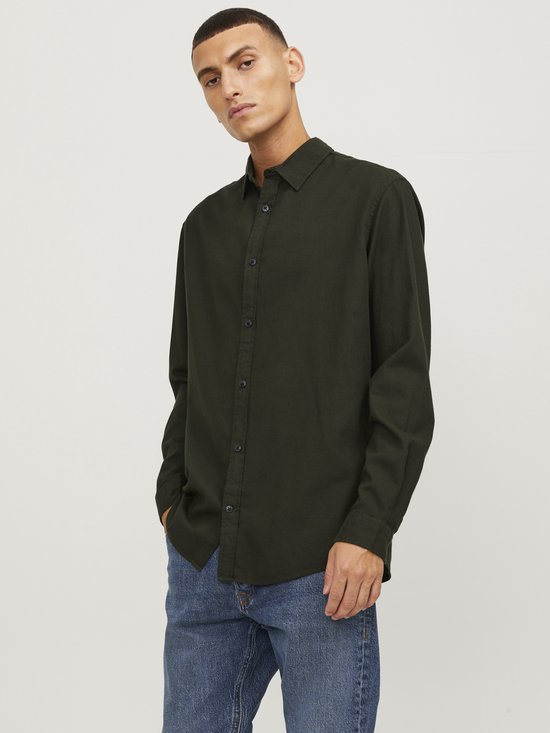 JACK&JONES JJEGINGHAM TWILL SHIRT L/S NOOS Heren Overhemd - Maat S