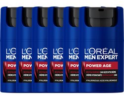 L'Oréal Paris Men Expert Power Age - Hydraterende Gezichtscrème tegen Huidveroudering - voor de droge huid met verouderingsverschijnselen -6 x 50 ml