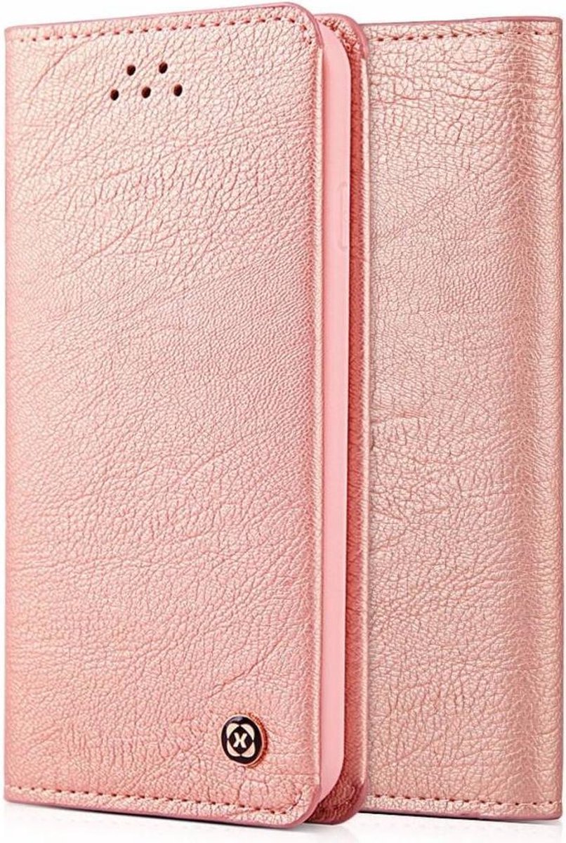 Xundd iPhone 8 / iPhone 7 (4.7 inch) Ultra Soft Portemonnee Hoesje Book Case & Pasjes Rose Goud
