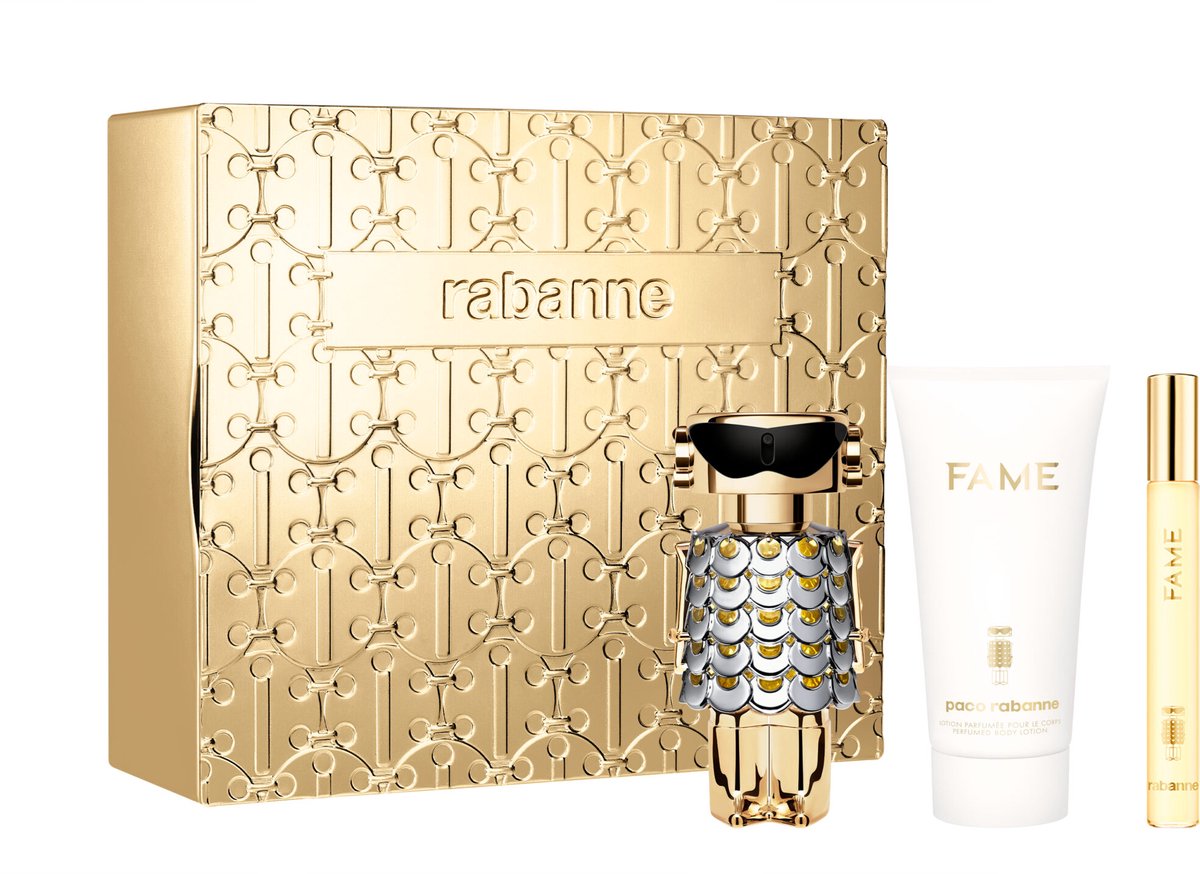 Paco Rabanne Fame Gift Set Eau de Parfum 50ml, Body Lotion 75ml, Travel Spray 10ml