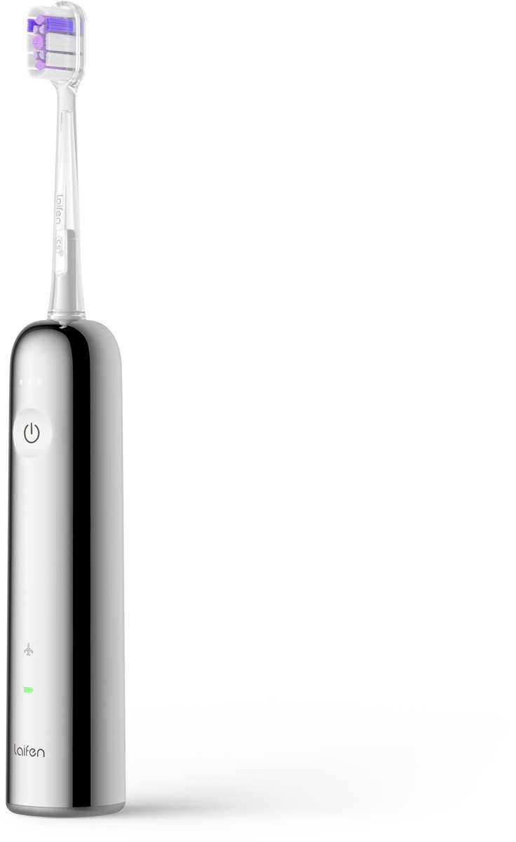 Laifen Wave Elektrische tandenborstel - RVS - 3 opzetborstels - Oscillerende en Vibrerende functie