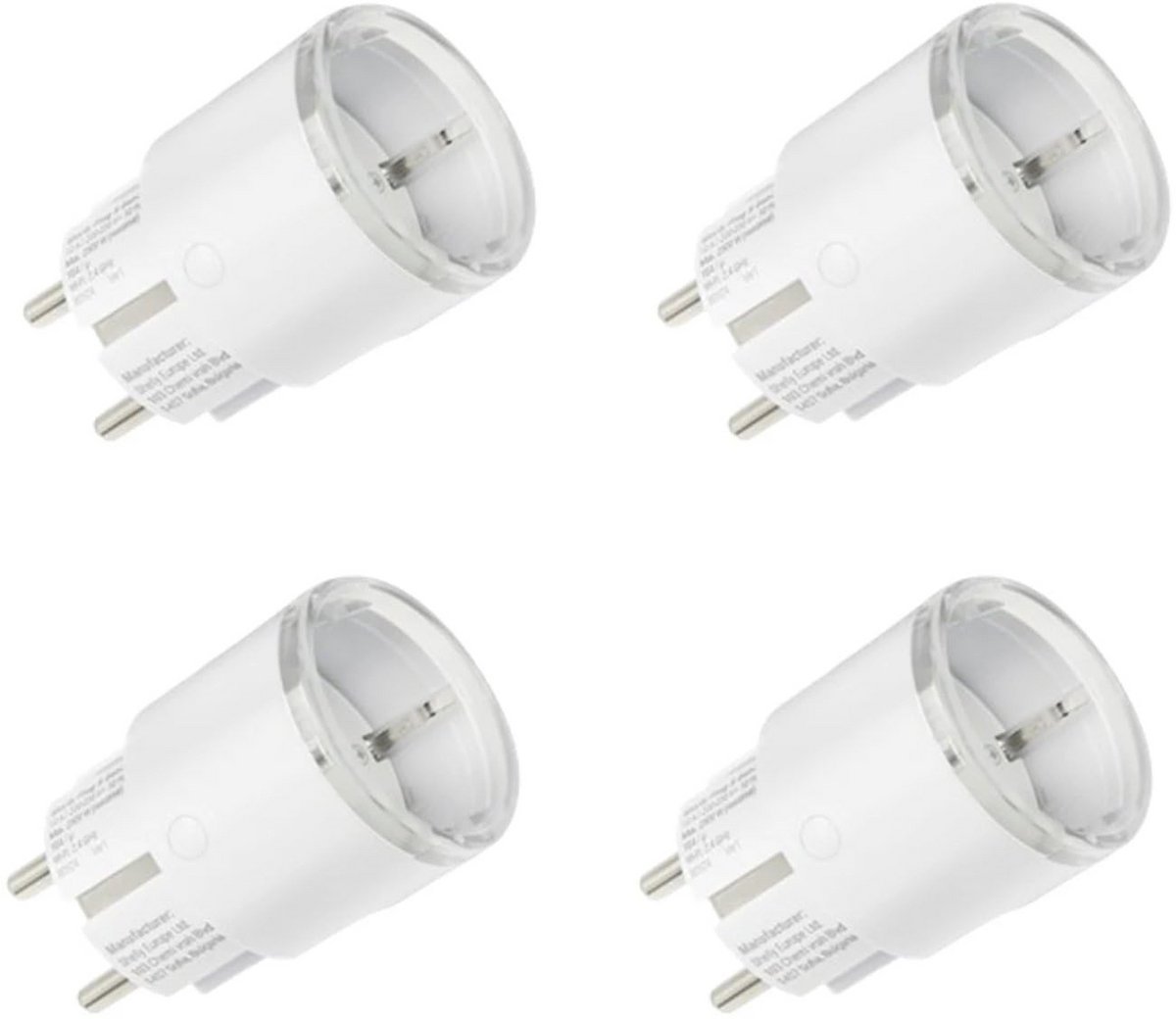 Slimme Plug met Matter-compatibiliteit - Set van 4 Meer kleurige LED-stekkers voor Smart Home