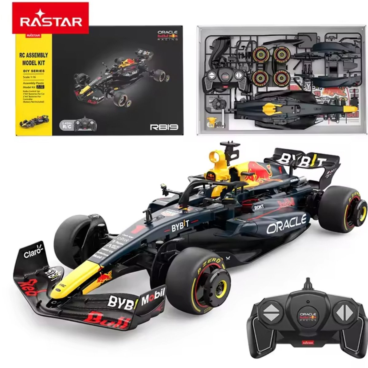 Radiografische Rastar bouwdoos 1:16 Oracle Red Bull F1 racing RB19 Bricks lengte 35 cm formule 1