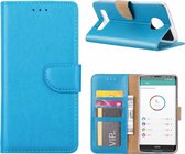 hoesje Blauw book case style voor Motorola Moto Z3 Play wallet case