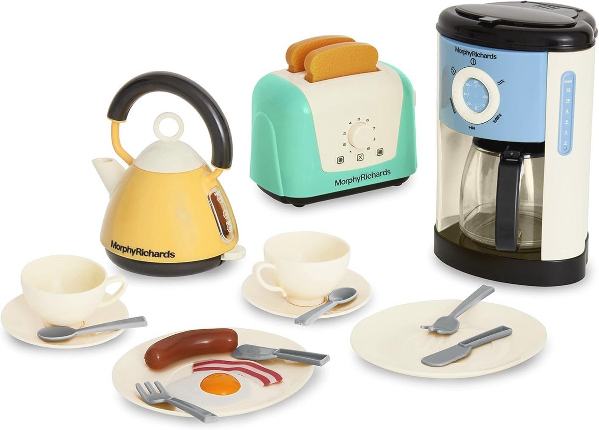 Speelgoed keukenset voor kinderen vanaf 3 jaar - broodrooster, koffiezetapparaat en waterkoker