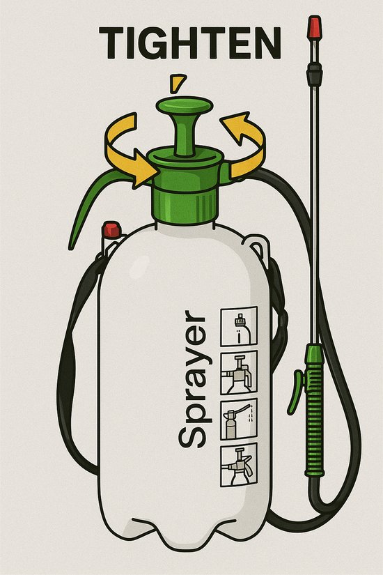 C-Line Marine Drukspuit 5 Liter (Professioneel) - Druksproeier - Onkruidverdelger - Onkruidverdelger - Tuinspuit - Drukspuit met lans - Onkruidverdelger - Plantenspuit