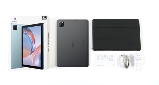 Tablette Oscal Pad 70 WiFi 10.1" HD+ IPS - Android 14 - 2.4G+5G WiFi 6, - RAM 12 GB - ROM 128 GB - 8MP+13MP - 6580mAh - Avec Clavier - Grijs