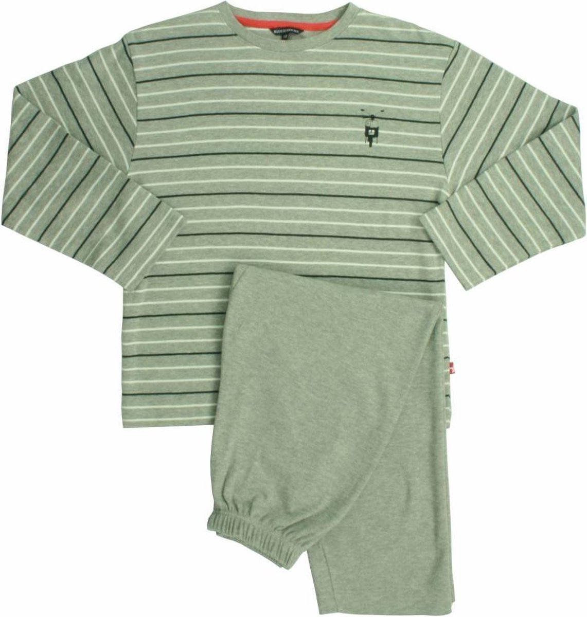 Blue Docks Jongens Pyjama - 100% Katoen - Grijs - Maat 140
