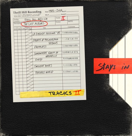 Detail van Bruce Springsteen Tracks II: The Lost Albums hoes met tracklist.