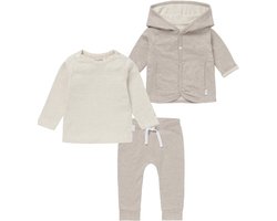 Noppies - kledingset - 3delig - vest Bonny - broek Melissa Taupe - shirt Hester - Maat 56