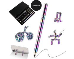 foto van Magnetische Balpen - Grappige Multifunctionele Pen met Stylus - Creatief en Stressverlagend Cadeau voor Familie, Papa, Mannen, Tieners en Jongeren - Kleurrijk Schrijfplezier!
