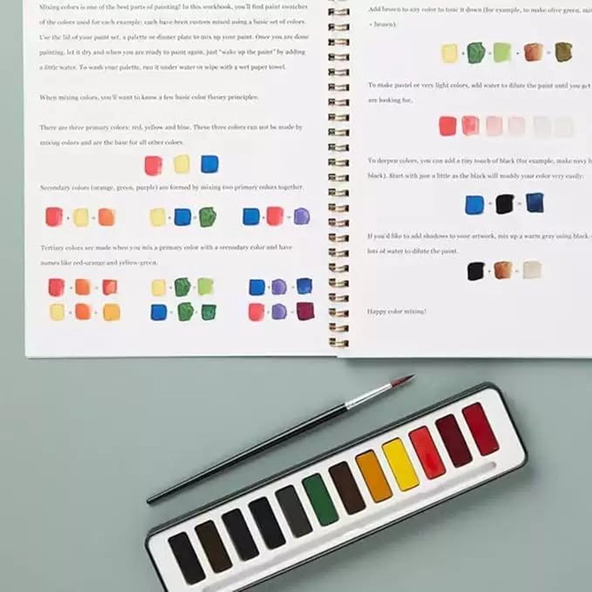 Cahier Aquarelle Thème Oiseaux 22,8x16,5cm - Parfait Débutants Et Cadeau - Art Portable