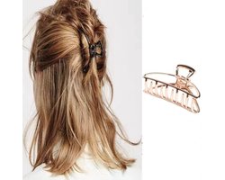 CHPN - Haarklem - Metalen haarspeld - Haarknip - Haar accessoire - Goudkleurige klem voor in het haar - Grote klem