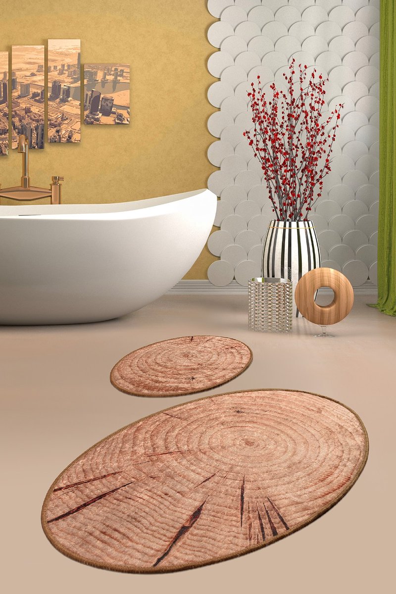 Asir - Badmattenset (2 stuks) - Veelkleurig - 60 x 100 cm
