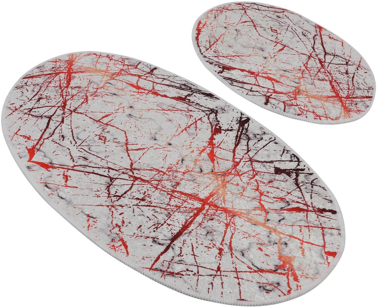Asir - Badmattenset - Veelkleurig - 50 x 60 cm & 60 x 100 cm