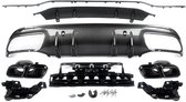Achterbumper - Voor Mercedes C-Klasse W205 C63 AMG - Auto accessoires - Diffuser - Carbon Look - Met uitlaat tips