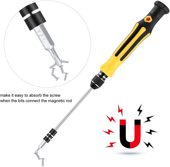 JAKEMY Fijnmechanische schroevendraaier, 33-in-1 mini-schroevendraaier, reparatiegereedschapsset met 30 magnetische bits, torx-precisieschroevendraaier voor mobiele telefoon, laptop, horloge, tablet JAKEMY Fijnmechanische schroevendraaier, 33-in-1 mini-schroevendraaier, reparatiegereedschapsset met 30 magnetische bits, torx-precisieschroevendraaier voor mobiele telefoon, laptop, horloge, tablet