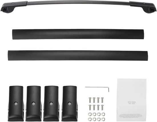 Barre transversale de toit, compatible avec Subaru Forester 2014-2022, avec rails latéraux surélevés, capacité de charge de 91 kg, barre transversale en aluminium avec verrous, pour barres de toit et bagages