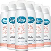 Bol.com Odorex 0% Parfum Anti-Transpirant Deodorant Spray - 6x 150ml - Voordeelverpakking aanbieding