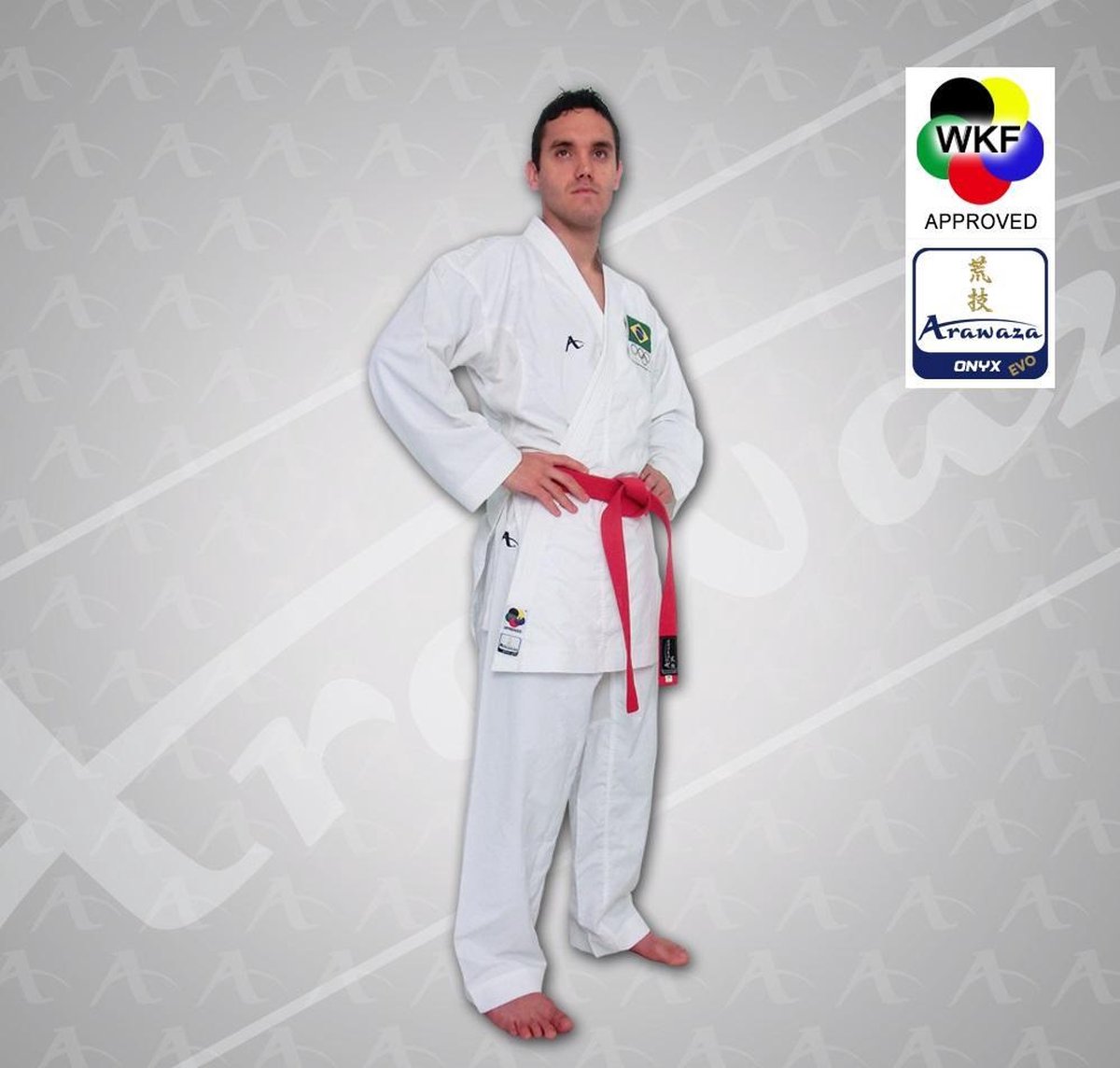 Kumite-karatepak Onyx Evolution Arawaza | WKF-approved - Product Kleur: Wit / Product Maat: 165