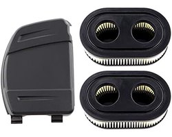 Twee luchtfiltersets geschikt voor luchtfilterkappen geschikt voor Briggs & Stratton 550E, 575EX, 575IS, 625EXI, 650EXI, 675EXI en 675IS motoren. geschikt voor onderdelen 594106, 798339, 798452 en 593260.