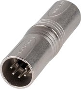 Neutrik NA5MM XLR 5-pins (m) - XLR 5-pins (m) DMX koppelstuk / grijs
