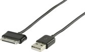 Dolphix 30-pins naar USB-A kabel, geschikt voor Samsung Galaxy Tab en Galaxy Note tablets - 1 meter