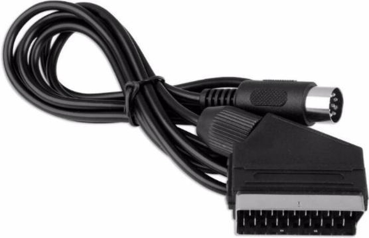 6FT de Haute qualité câbles AV RVB PAL pour Sega Genesis 2 Mega Drive MD 2 Noir QiKun-Home Câble péritel v-pin Version EU 1.8 M 