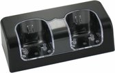 Dolphix Oplaadstation met accu's voor 2 Nintendo Wii Remote controllers met/zonder MotionPlus / zwart
