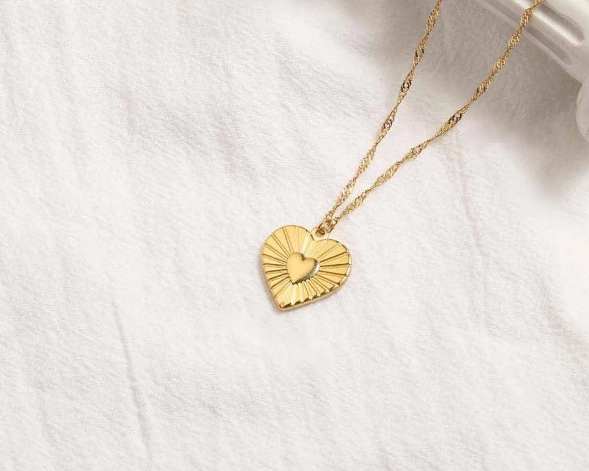 Ketting Si Amor Sieraden NT6300-G Roestvrij Staal Kleur Goud