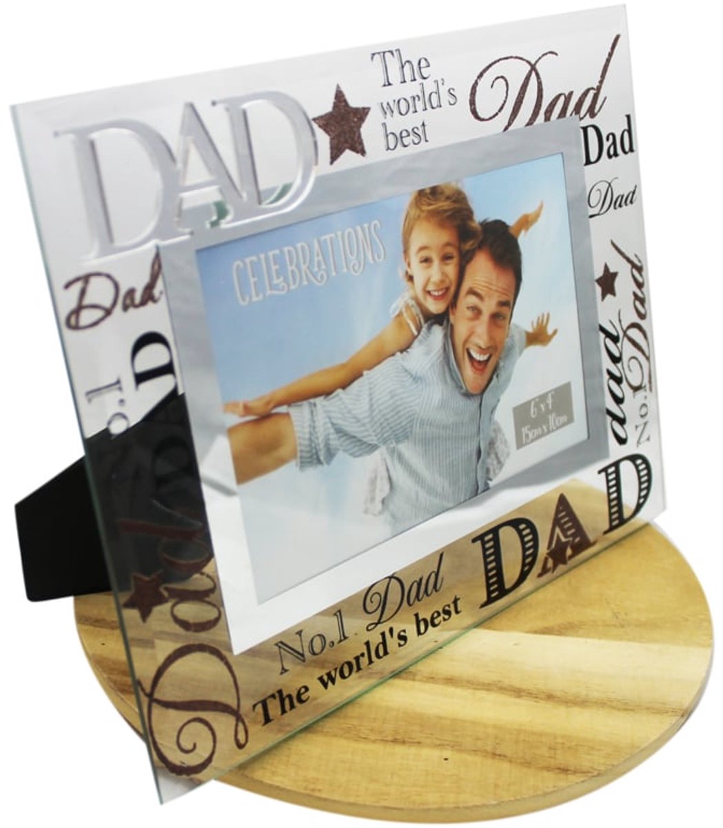 Glazen fotolijst 'Dad' – Vaderdag