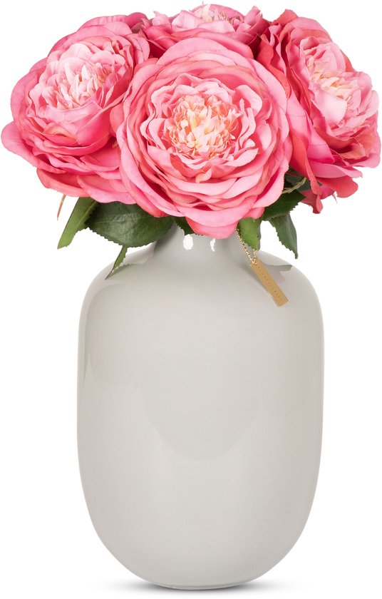 PASCH Kunstorchideeën In Keramische Pot - 46 Cm Hoog, Hoogglans, Zoals Echt - Roze Kleur