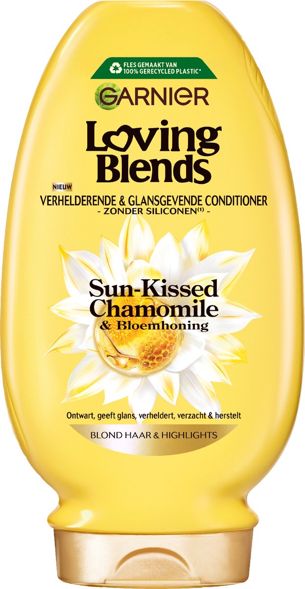 Garnier Loving Blends - Verhelderende & Glansgevende Conditioner - Sun-Kissed Chamomile & Bloemenhoning - Blond Haar & Highlights - Kamille - 250 ml