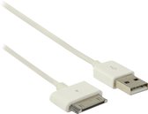 Nedis 30-pins Apple Dock naar USB-A kabel - USB2.0 - tot 2A / wit - 1 meter