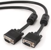 Premium VGA monitor kabel met ferriet kernen - CU koper aders / zwart - 5 meter