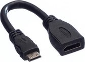 Value Mini HDMI - HDMI adapter - versie 1.4 (4K 30Hz) / zwart - 0,15 meter