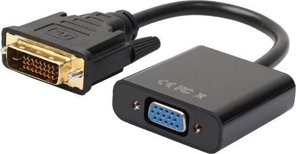 DVI-D naar VGA converter / zwart - 0,15 meter