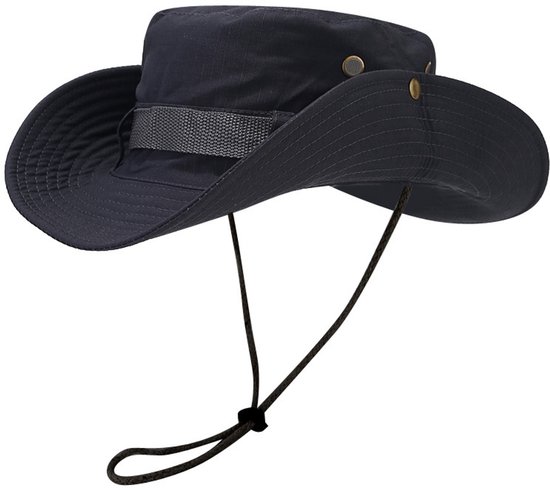 Sun Hat UV Protection Cap Wide Brim Nylon Breathable Quick Dry UPF 50 Vishoed Met Verwijderbaar Gezicht Nekflaphoes Lichtgrijs