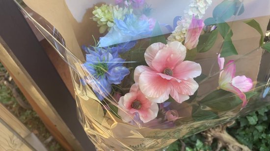 Bouquet de soie - Bouquet des champs - Cueilli en été - 60 cm de haut - Fleurs artificielles - 9 tiges