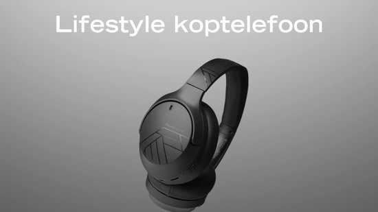 PowerLocus Boom - Koptelefoon Bluetooth - 60 uur batterijduur – Over Ear Koptelefoon Draadloos – 4 EQ-modi - Met Microfoon - Grijs/Rood