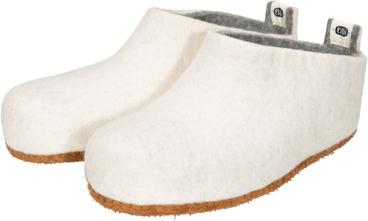 esgii dames sloffen UNI Ecru Colour:Ecru / grijs Size:42