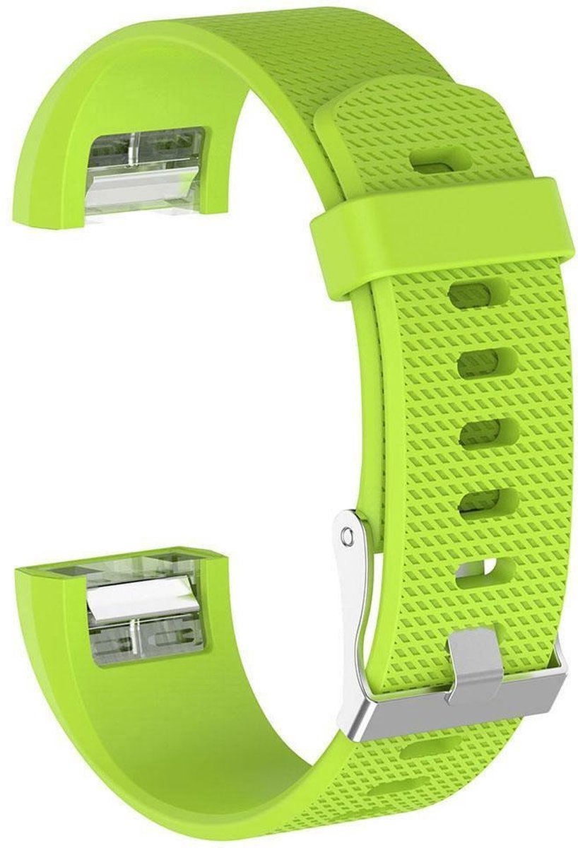 New Age Devi - Horloge band geschikt voor de Fitbit Charge 2 siliconen sport armband activity tracker groen large