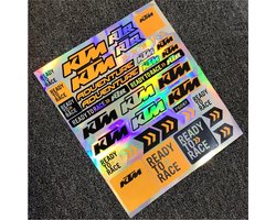 KTM Stickers - motorcross stickers - zilver