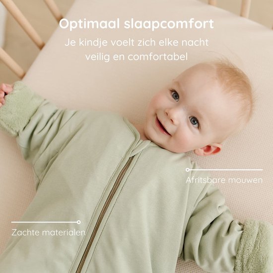 Puckababy 4 seizoenen Slaapzak Baby (6m-2,5y) - 4 Seasons - Olive van Puckababy — afbeelding 4