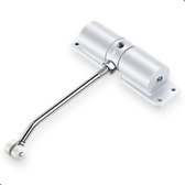 Prostec® Deurdranger – Wit – Verstelbare Deurveer voor Binnendeur en Buitendeur – Compacte Deursluiter tot 40KG – Automatische Deurdranger – Eenvoudige Installatie – Geschikt voor Thuis, Kantoor en Winkels