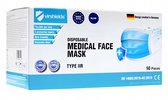 Virshields mondmaskers - Type IIR - 3 laags - Blauw - 50 stuks per doos - Medische mondkapjes