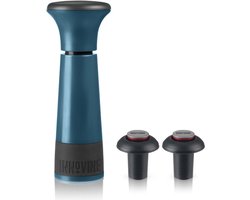 Innovine™ Vacuum Pump Wine Saver in Deep Teal - Wijnpomp met 2 stoppers